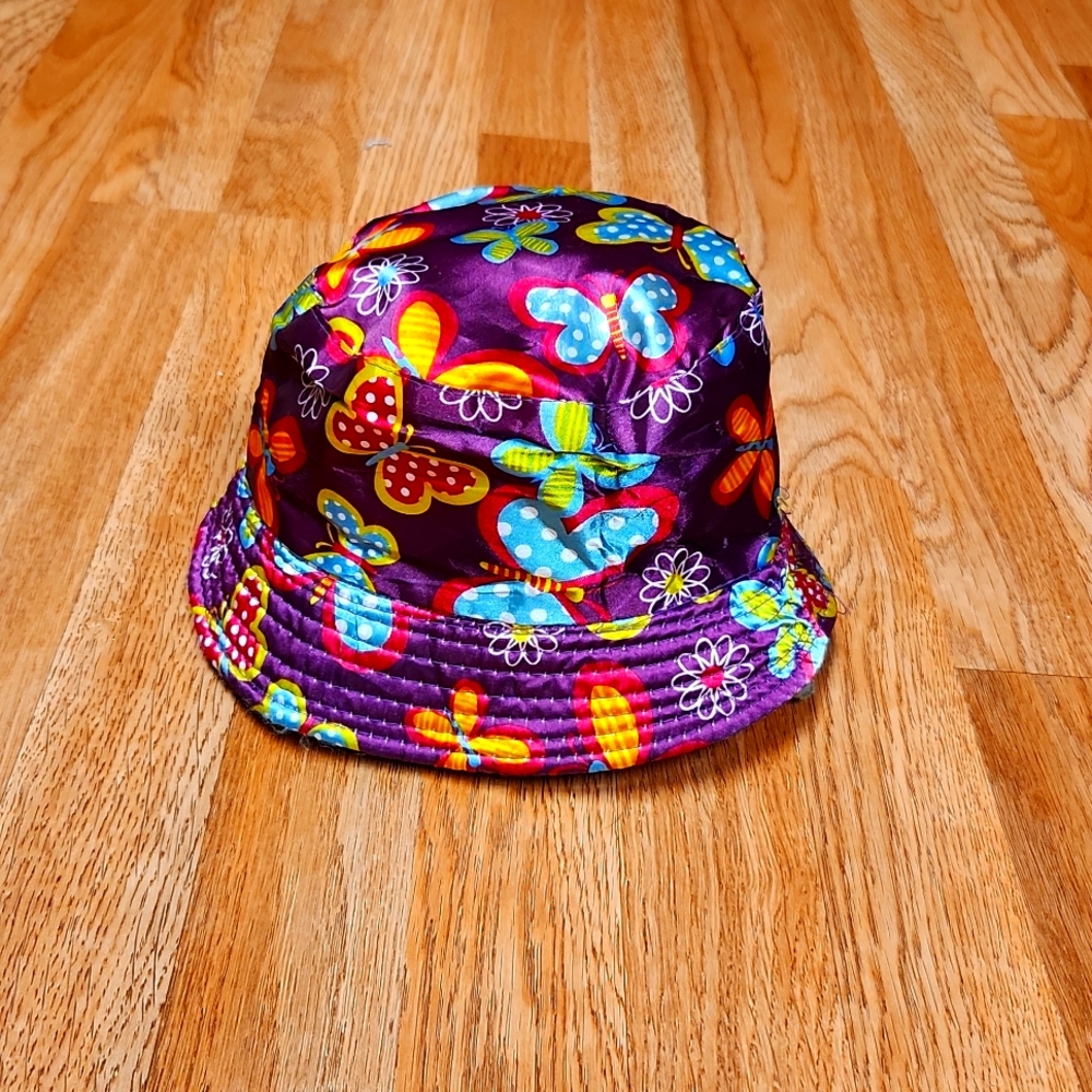 Reversible kids Butterfly Bucket hat